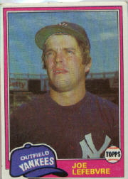 1981 Topps Baseball Cards      088      Joe Lefebvre RC